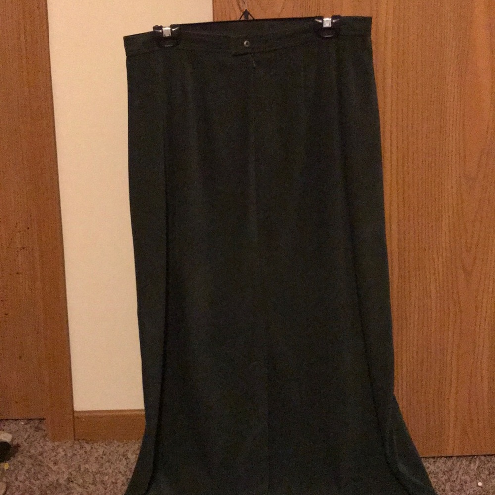 Long green skirt